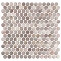 Andova Tiles SAMPLE Orb 075 x 075 Metal Penny Round Mosaic Tile SAM-ANDORB255